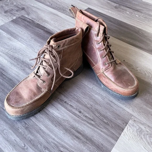 Duluth Trading Co Men\'s Brown Leather Boots. Worn ONCE Duluth Trading Company Chukka Boots 11 (44) | Mercari main image 4